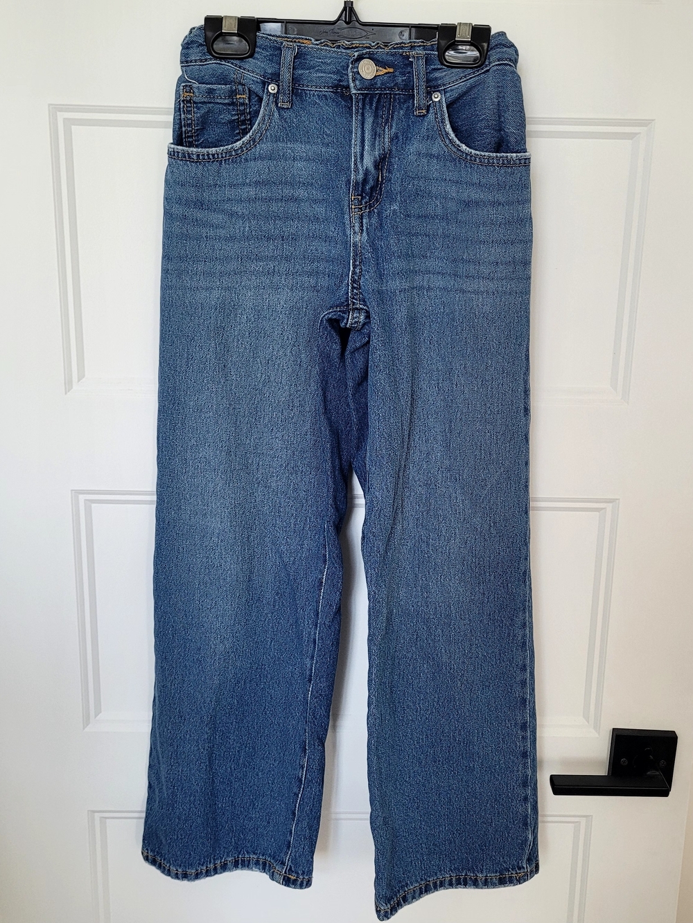 Levi's Big Kids Girl Wide Leg Jeans in Classic Blue Denim Size 12